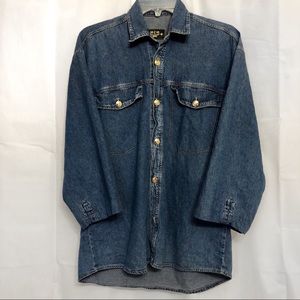 MCM Vintage Denim 3/4 Sleeve Shirt 💙💛